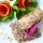 Baked salmon fillet with colorful quinoa & vinegar salad